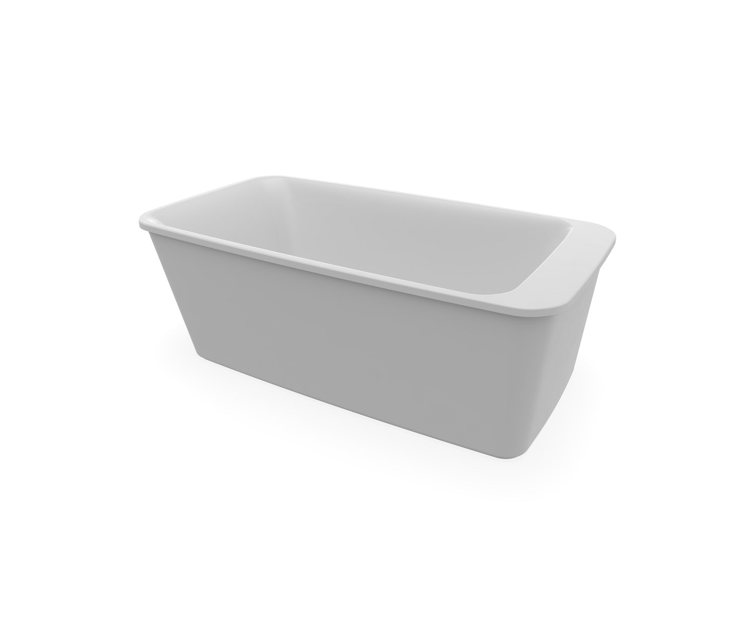Lounge 6434 Acrylic Freestanding End Drain Bathtub in White with Sterling Silver Skirt - Plumbing Market