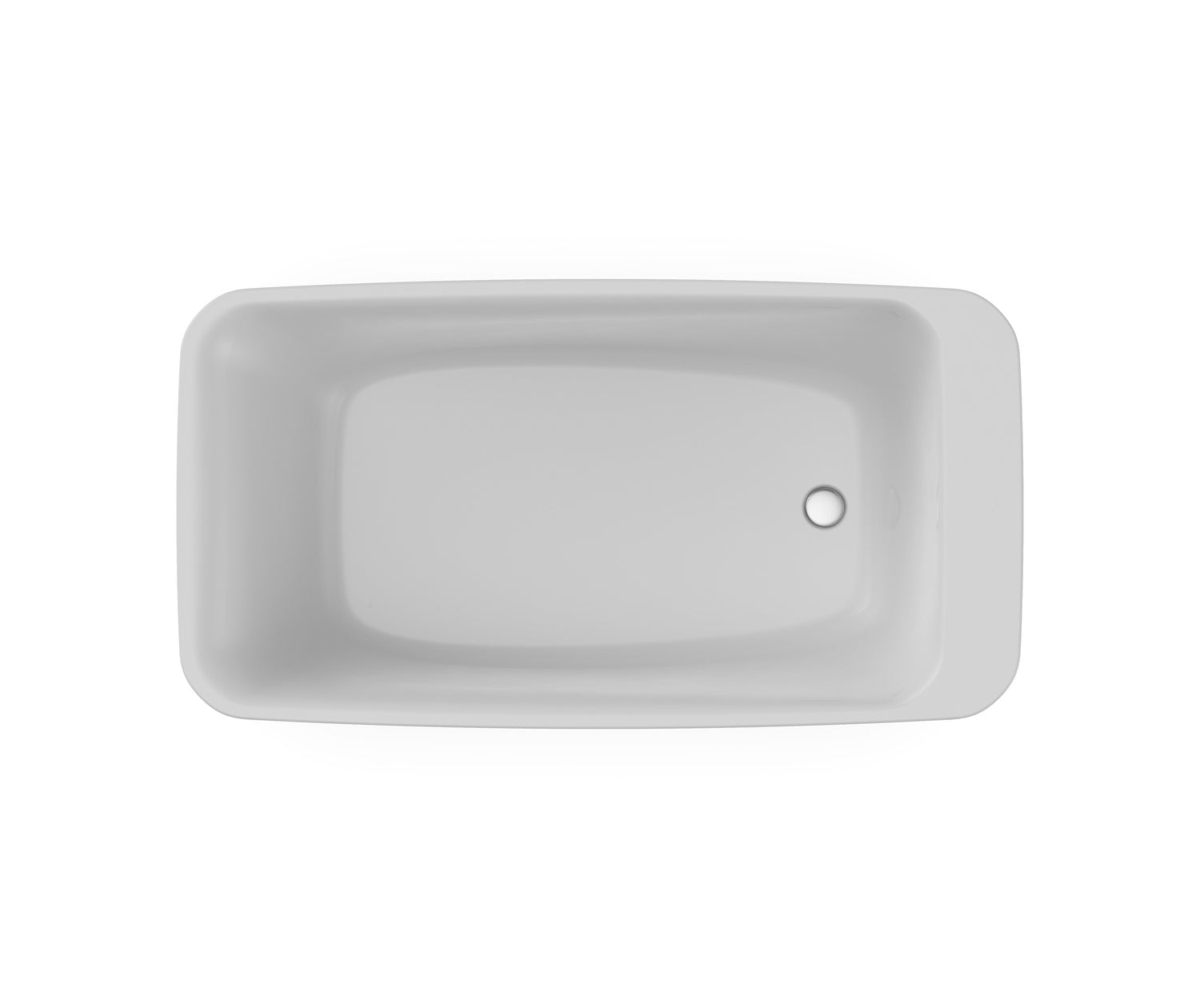 Lounge 6434 Acrylic Freestanding End Drain Bathtub in White with Sterling Silver Skirt - Plumbing Market