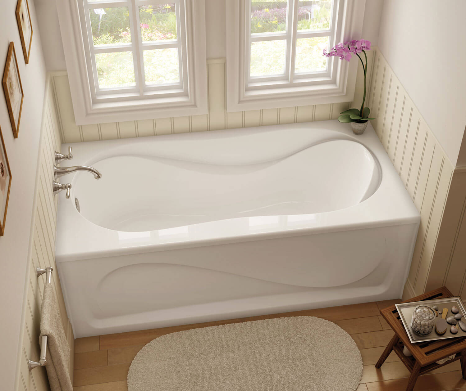 Cocoon 6030 IFS Acrylic Alcove Left-Hand Drain Bathtub in White - Plumbing Market