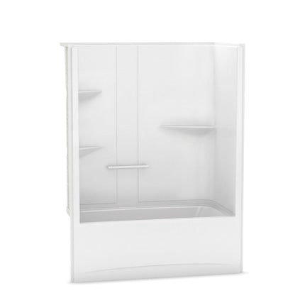 Camelia TS-6032 Acrylic Alcove Left-Hand Drain One-Piece Tub Shower in White - Plumbing Market