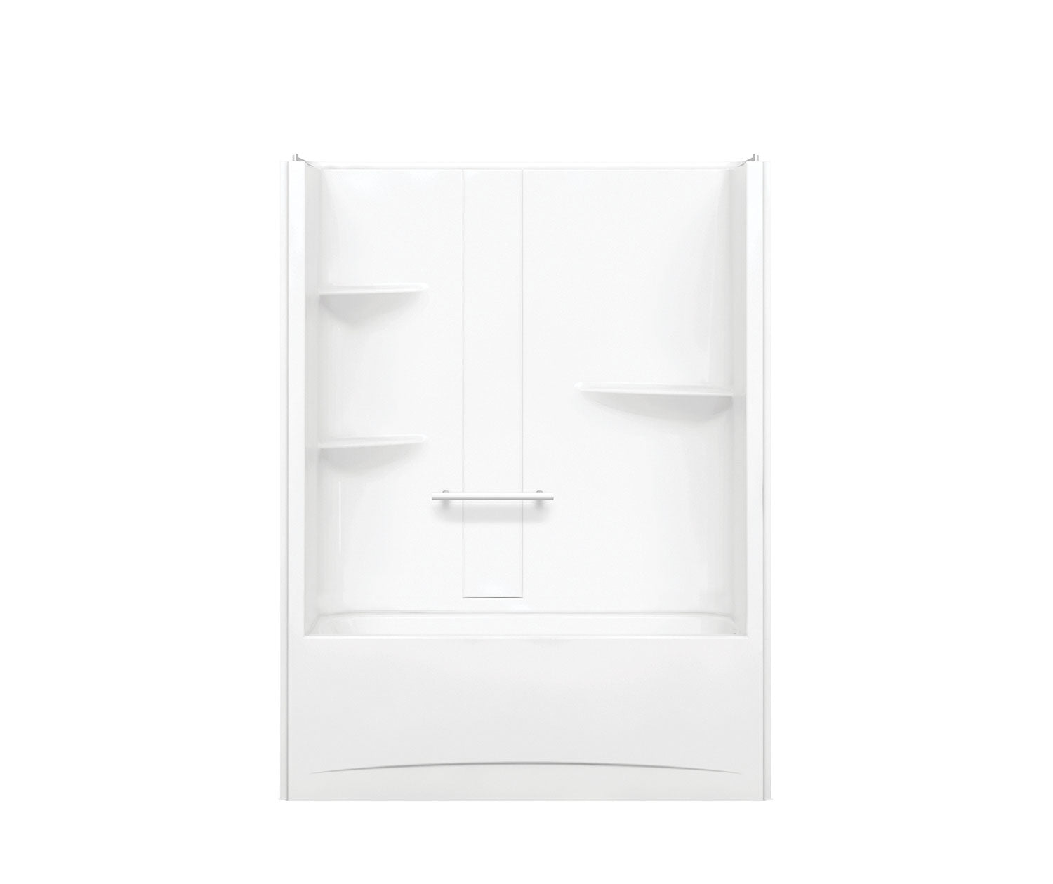 Camelia TS-6032 Acrylic Alcove Left-Hand Drain One-Piece Tub Shower in White - Plumbing Market