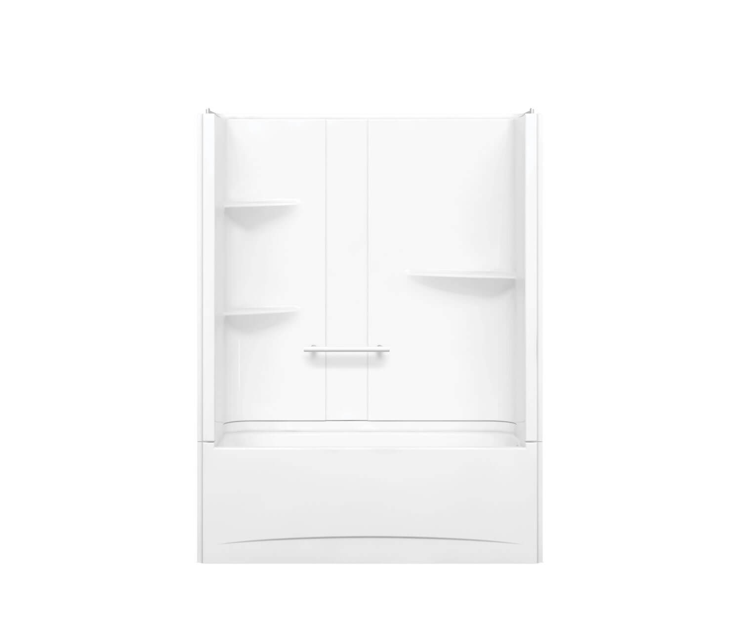 Camelia TS-6032 Acrylic Alcove Left-Hand Drain Two-Piece Tub Shower in White - Plumbing Market