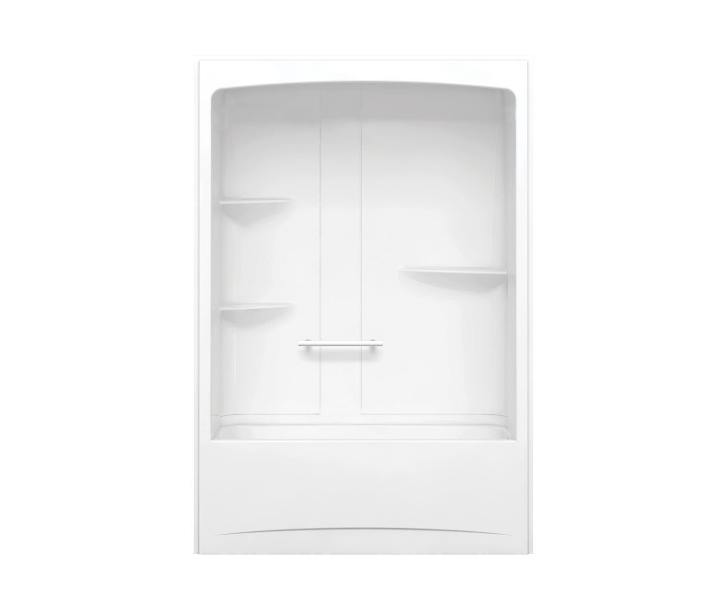 Camelia TSR-6032 Acrylic Alcove Left-Hand Drain One-Piece Tub Shower in White - Plumbing Market