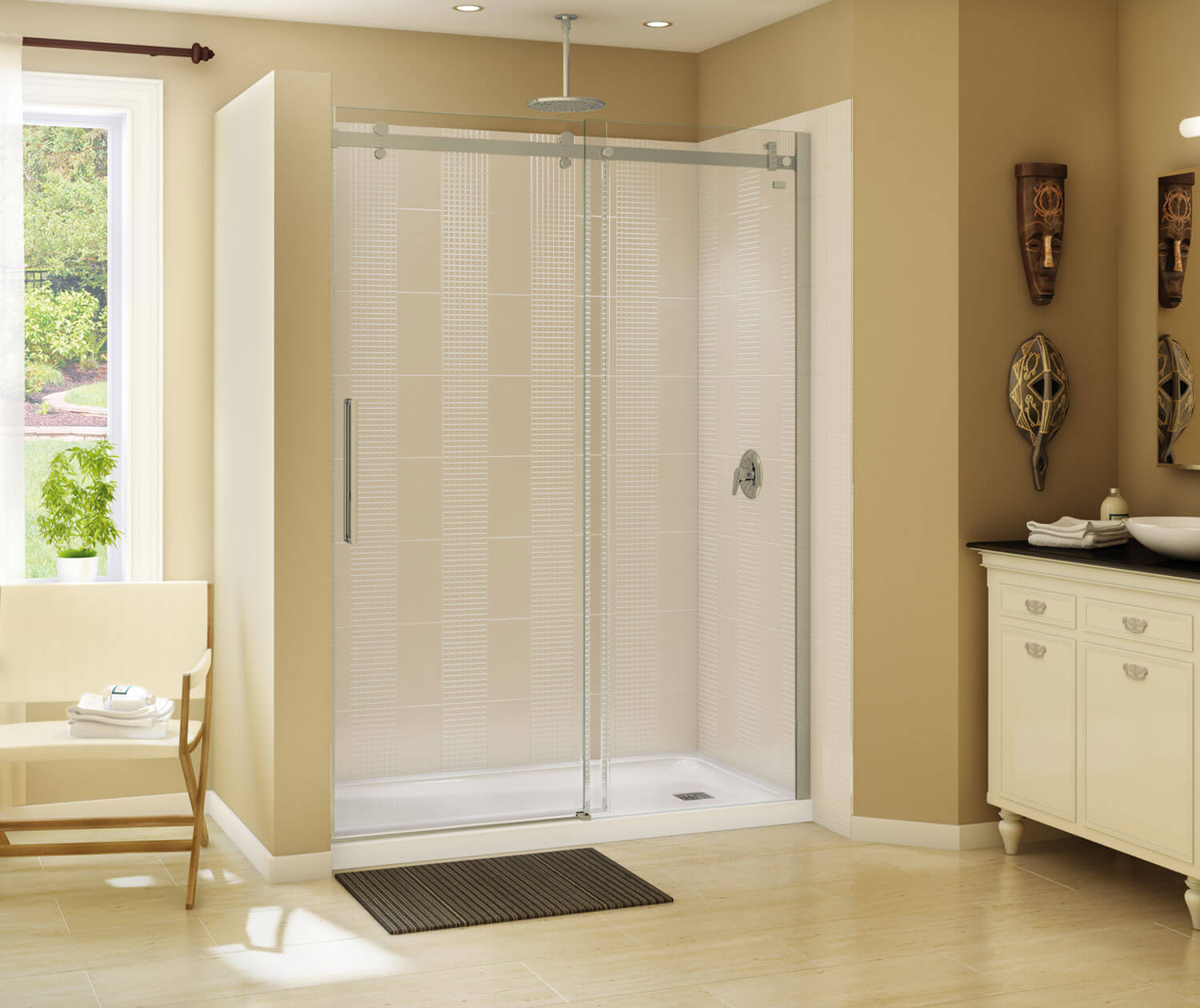 Olympia Square 6032 Acrylic Alcove or Corner Shower Base in White with Left-Hand Drain - Plumbing Market