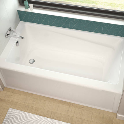 Exhibit 6042 IFS AFR Acrylic Alcove Left-Hand Drain Bathtub in White - Plumbing Market