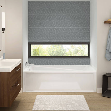 Exhibit 7242 IFS AFR Acrylic Alcove Left-Hand Drain Bathtub in White - Plumbing Market