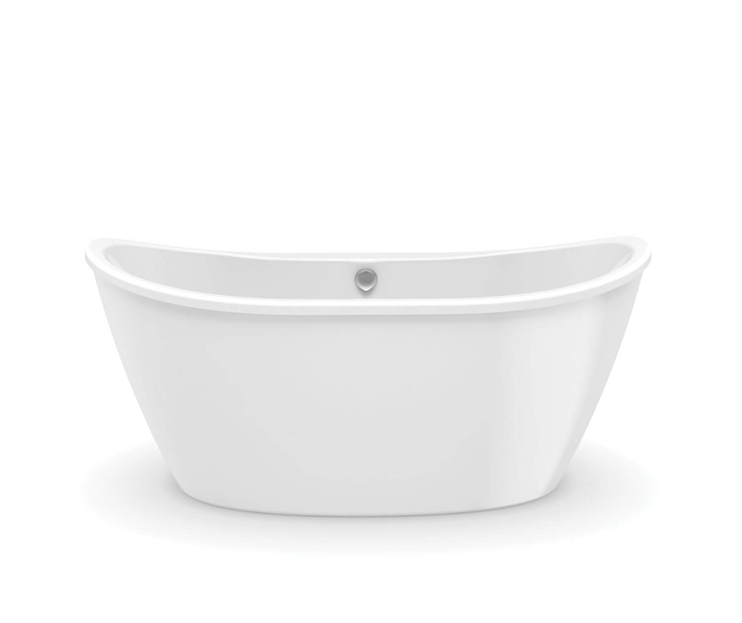 Delsia 6032 AcrylX Freestanding Center Drain Bathtub in White with White Skirt - Plumbing Market