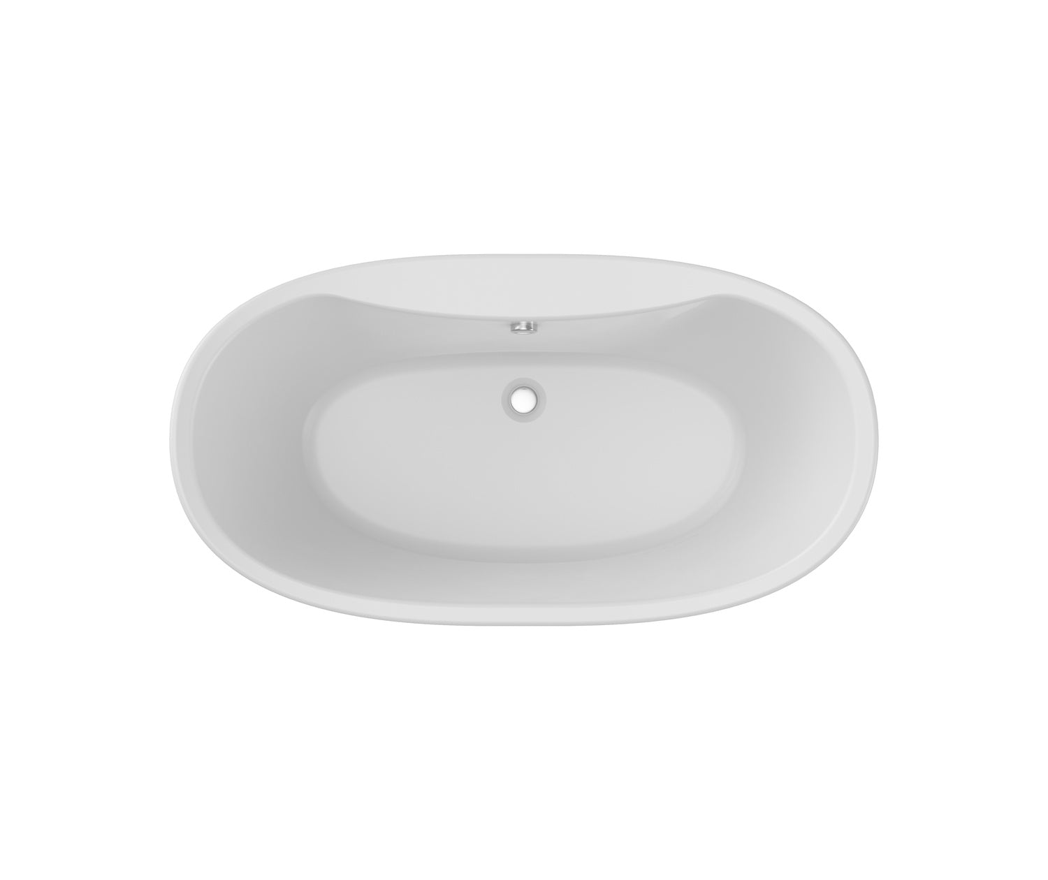 Delsia 6032 AcrylX Freestanding Center Drain Bathtub in White with White Skirt - Plumbing Market