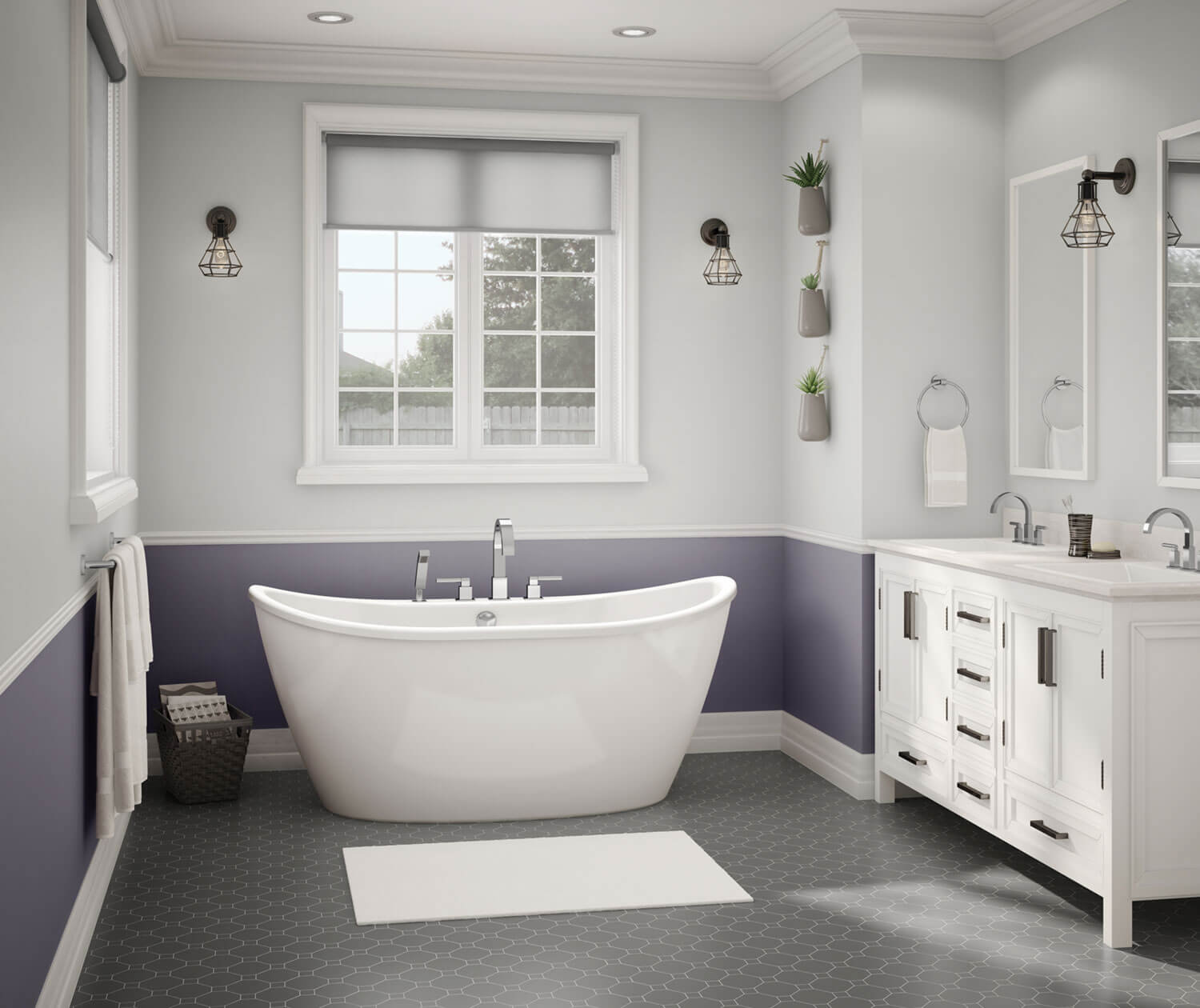 Delsia 6032 AcrylX Freestanding Center Drain Bathtub in White with White Skirt - Plumbing Market