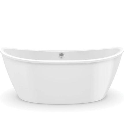 Delsia 6636 AcrylX Freestanding Center Drain Bathtub in White with White Skirt - Plumbing Market