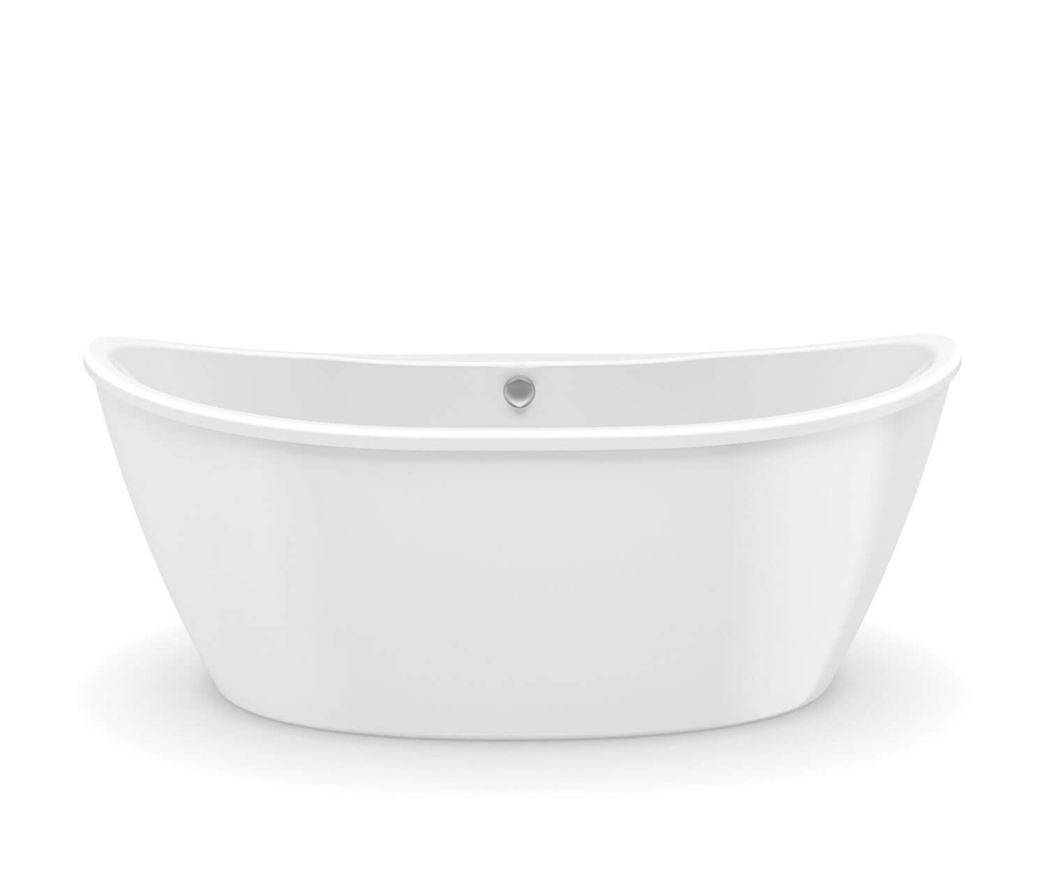 Delsia 6636 AcrylX Freestanding Center Drain Bathtub in White with White Skirt - Plumbing Market