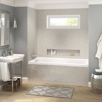 Pose 6636 IF Acrylic Alcove Left-Hand Drain Bathtub in White - Plumbing Market