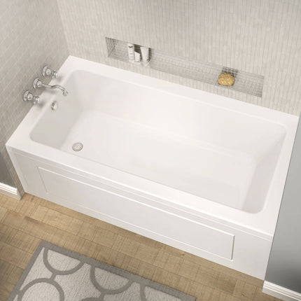 Pose 7236 IF Acrylic Alcove Left-Hand Drain Bathtub in White - Plumbing Market