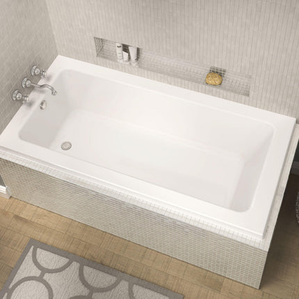 Pose 7236 IF Acrylic Corner Left Left-Hand Drain Bathtub in White - Plumbing Market