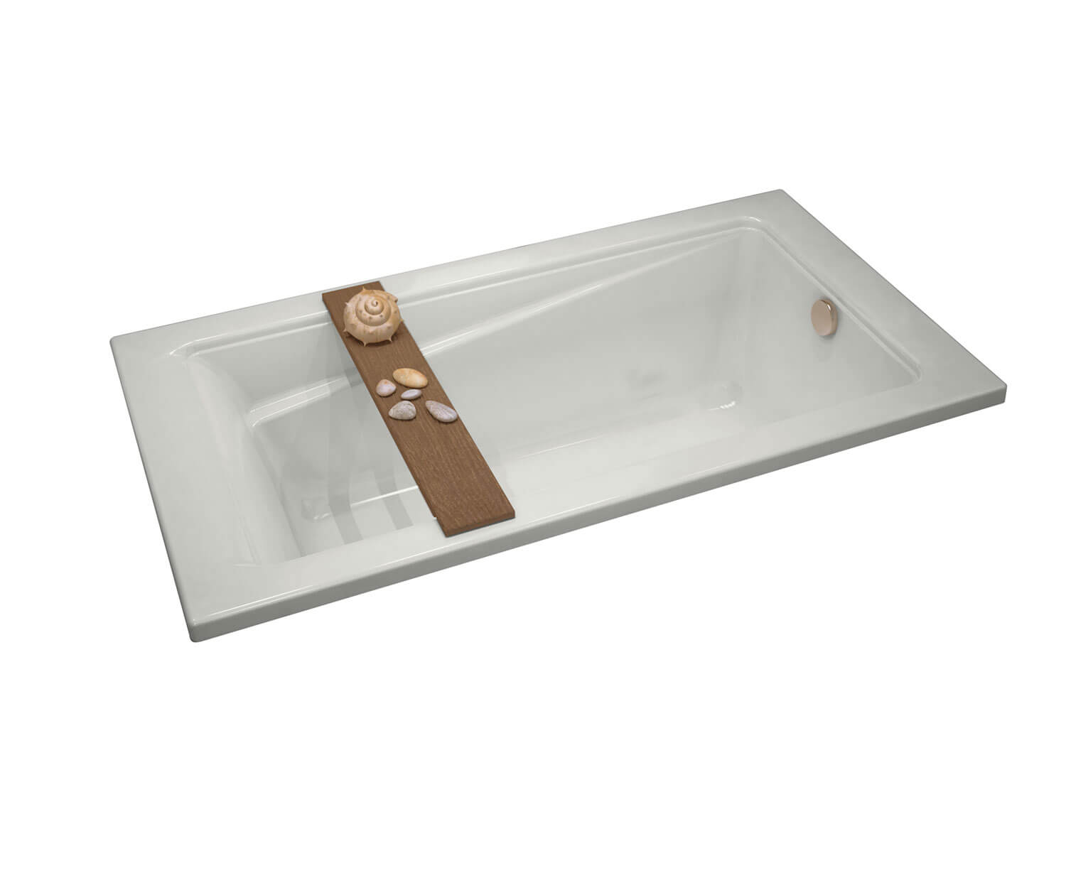 Exhibit 6042 Acrylic Drop-in End Drain Bathtub in White - Plumbing Market