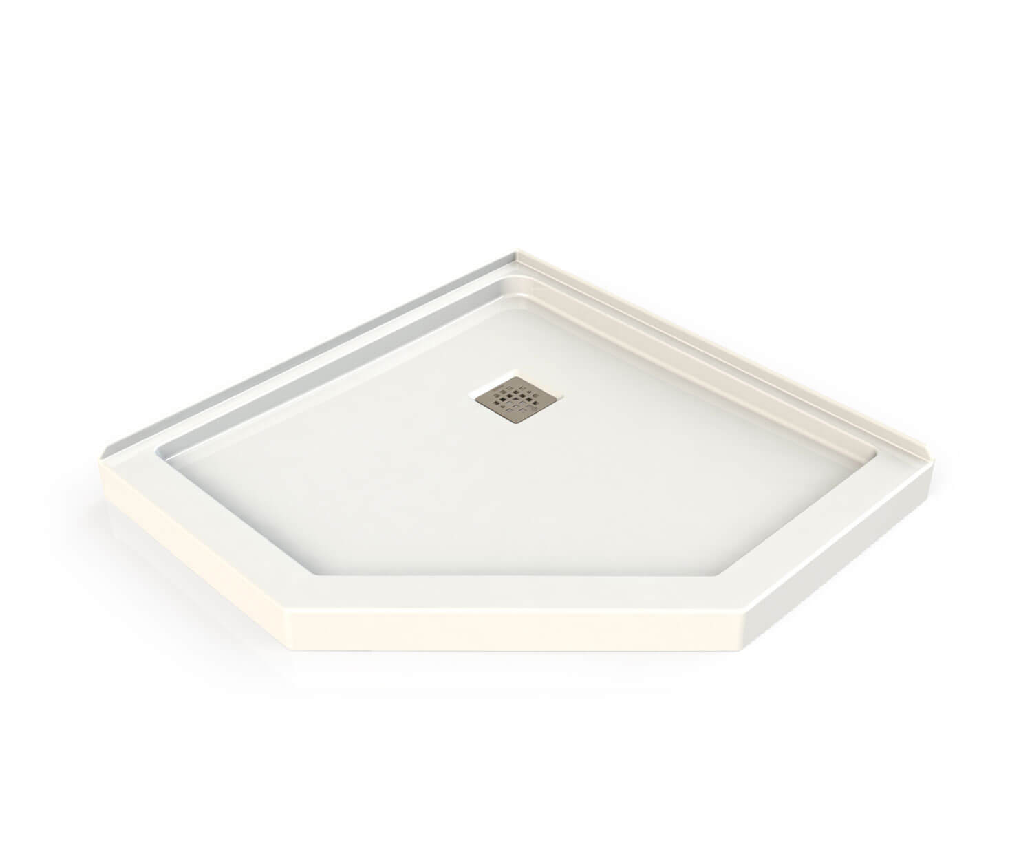 Neo-Angle Base 40 Acrylic Corner Left or Right Shower Base with Corner Drain in White - Plumbing Market