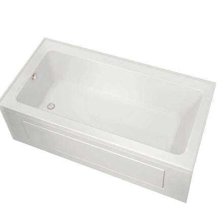Skybox 7236 IF Acrylic Alcove Left-Hand Drain Bathtub in White - Plumbing Market