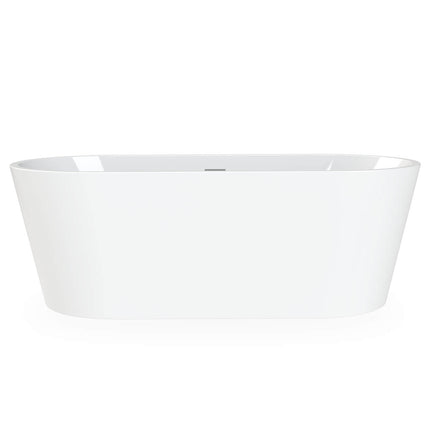 Lorca 6731 Acrylic Freestanding Center Drain Bathtub in White with White Skirt - Plumbing Market