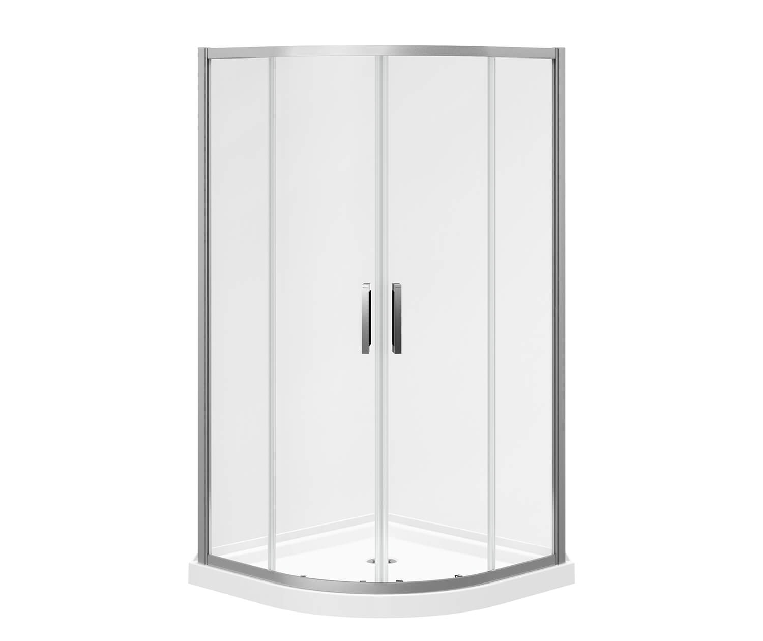 Maax Sakura Acrylic Shower Kit in White with Clear glass  in Chrome 106540-900-084-000 - Plumbing Market