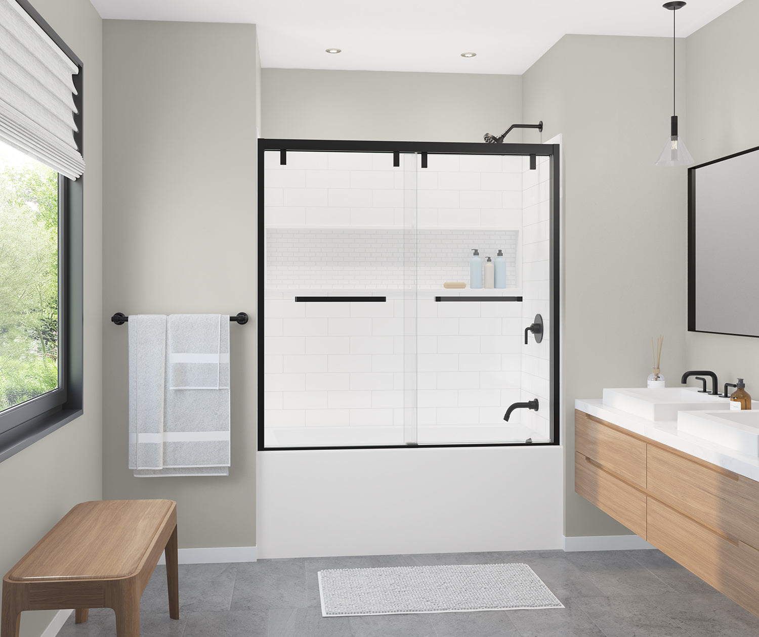 NexTile 6030 Direct-to-Stud Four-Piece Alcove Tub Wall Kit in White - Plumbing Market