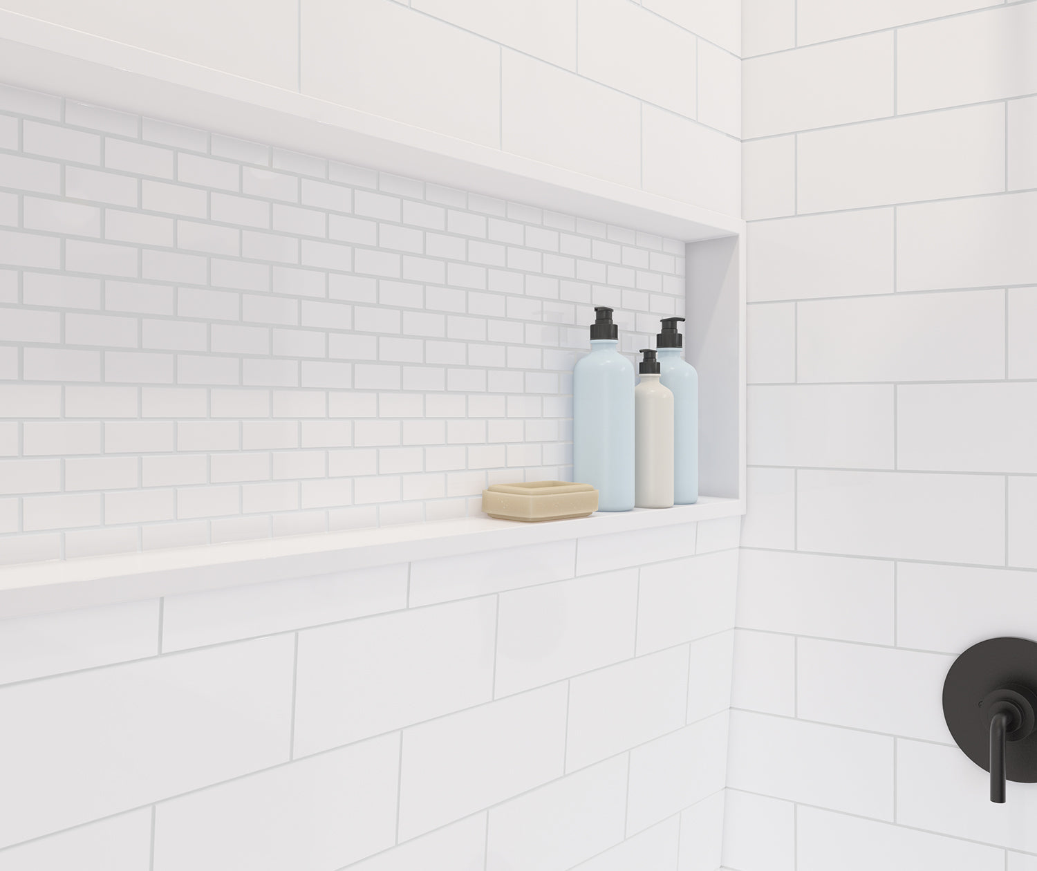 NexTile 6030 Direct-to-Stud Four-Piece Alcove Tub Wall Kit in White - Plumbing Market