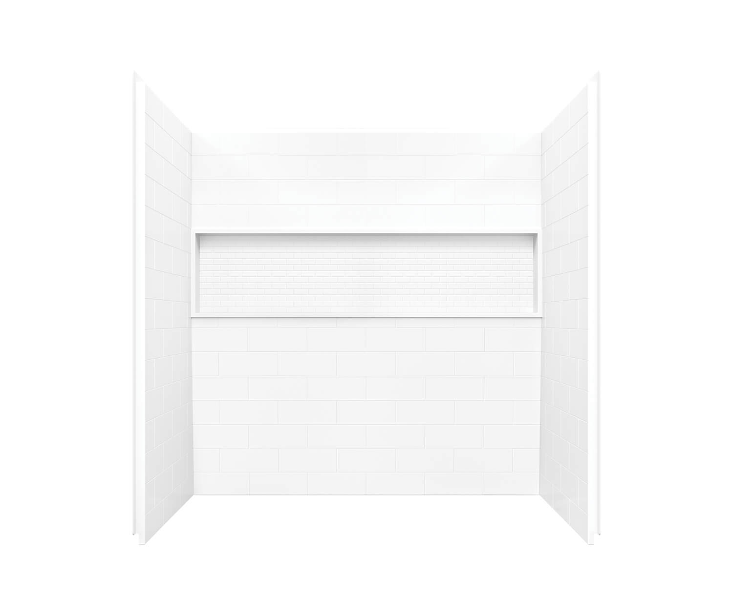 NexTile 6030 Direct-to-Stud Four-Piece Alcove Tub Wall Kit in White - Plumbing Market