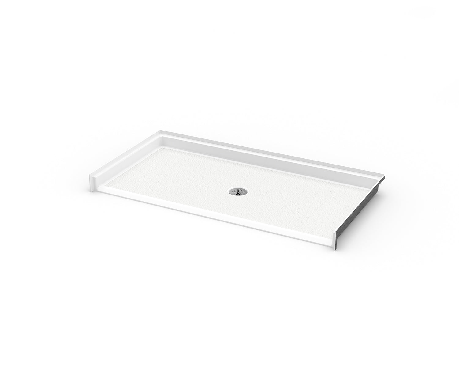 Outlook Base 6030 C AcrylX Alcove Shower Base with Center Drain in White - Plumbing Market