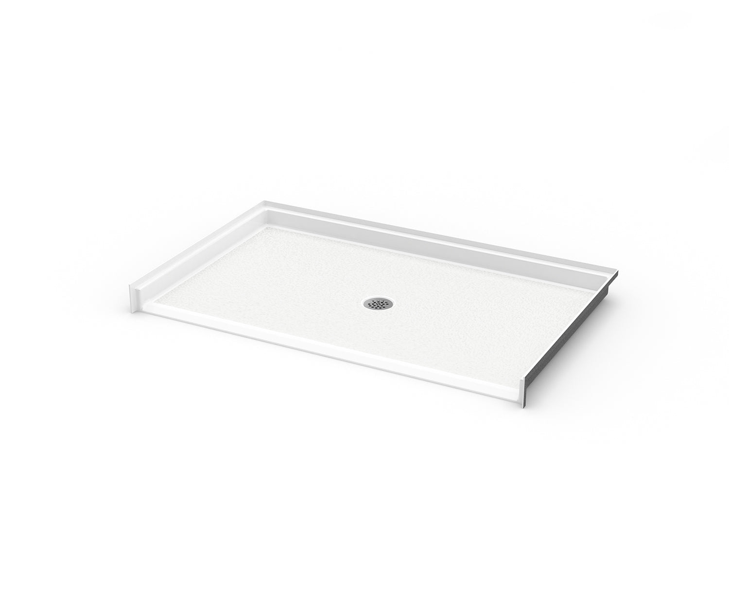 Outlook Base 6036 AcrylX Alcove Shower Base with Center Drain in White - Plumbing Market