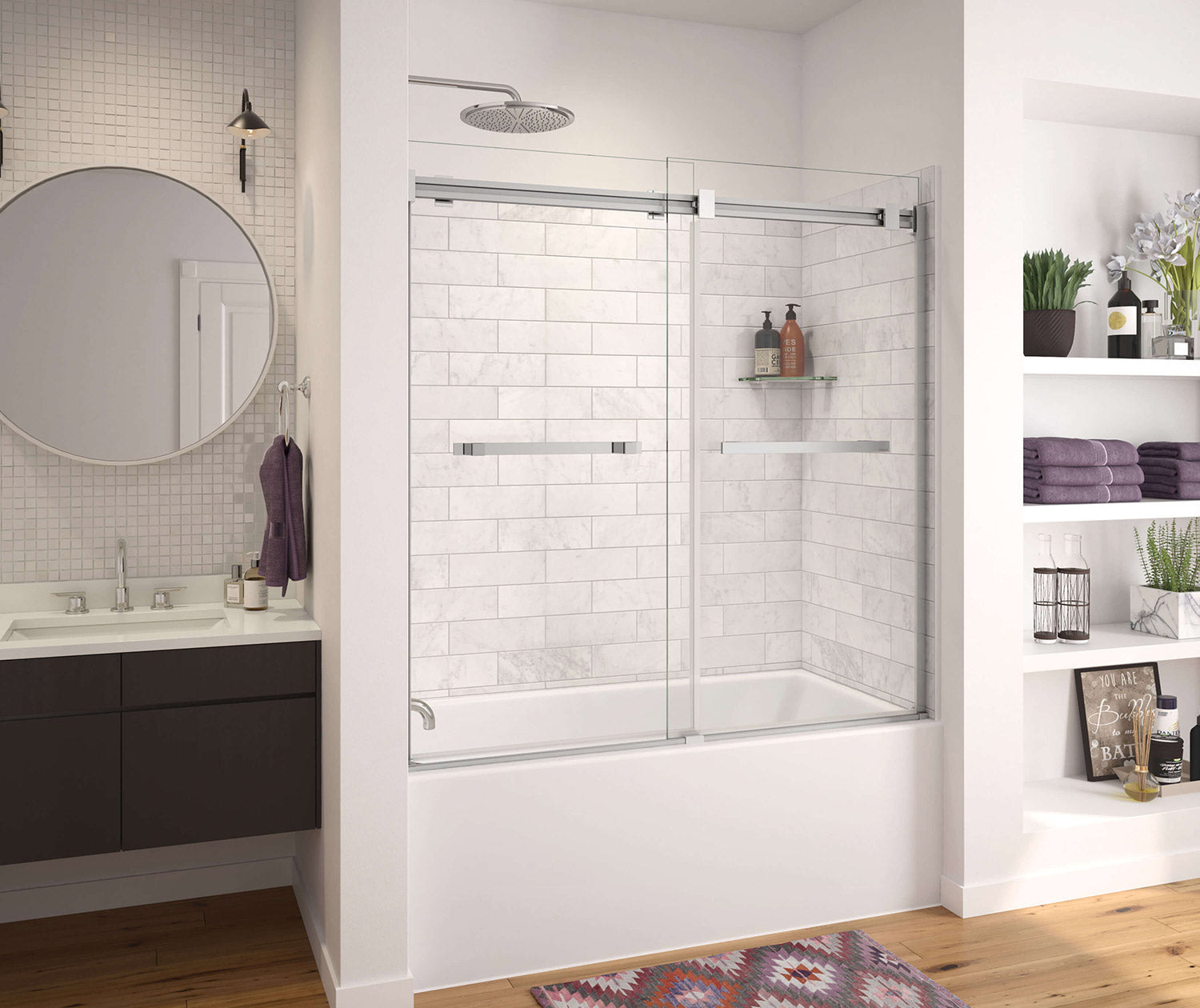 Nomad 6030 AcrylX Alcove Left-Hand Drain Bathtub in White - Plumbing Market