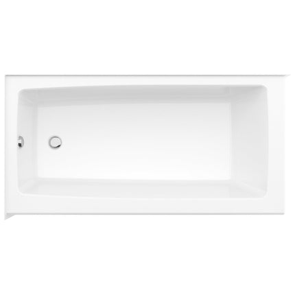 Mackenzie Corner 6032 AFR AcrylX Corner Left-Hand Drain Bathtub in White - Plumbing Market