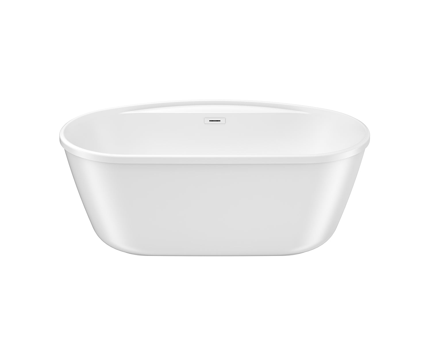 Emica 5832 AcrylX Freestanding Center Drain Bathtub in White with White Skirt - Plumbing Market