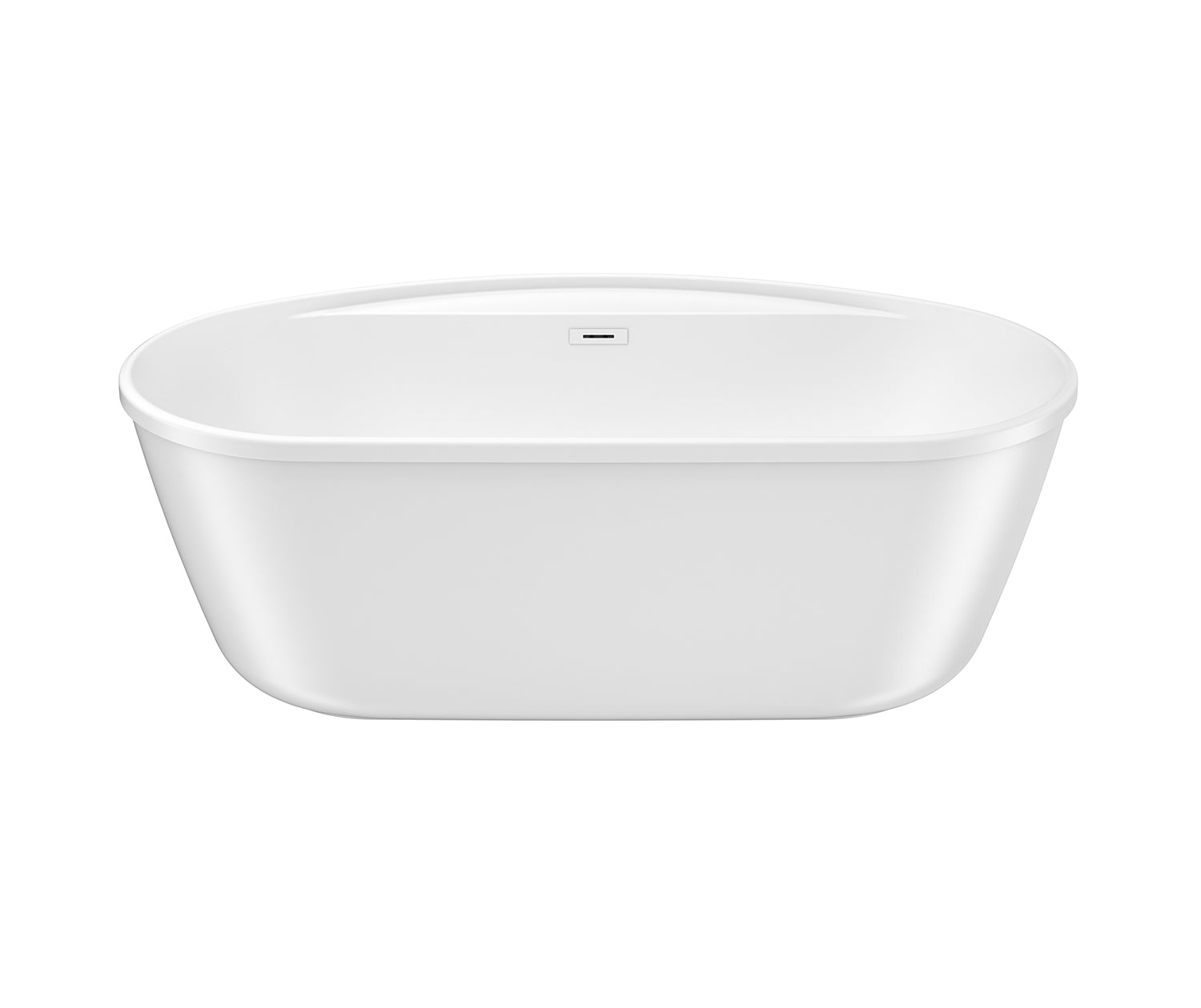 Emica 6434 AcrylX Freestanding Center Drain Bathtub in White with White Skirt - Plumbing Market
