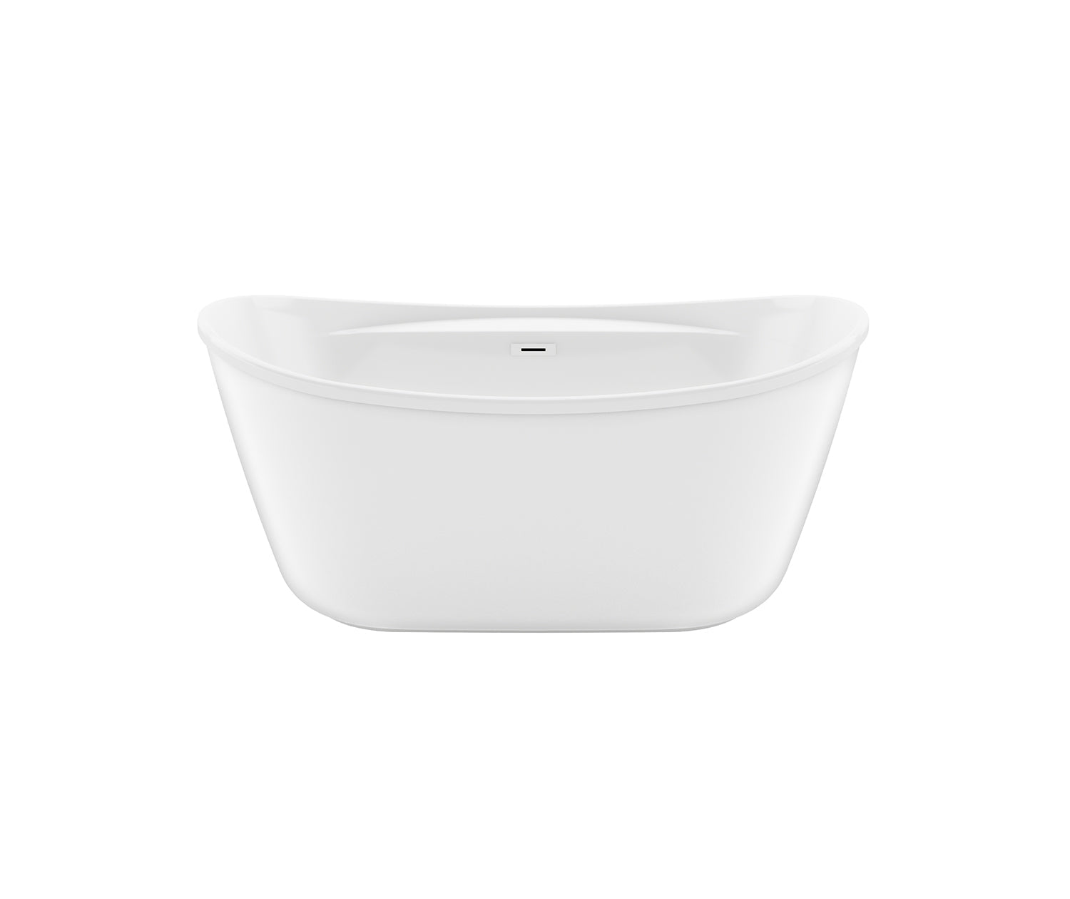 Suna 58 x 32 AcrylX Freestanding Center Drain Bathtub in White with White Skirt - Plumbing Market