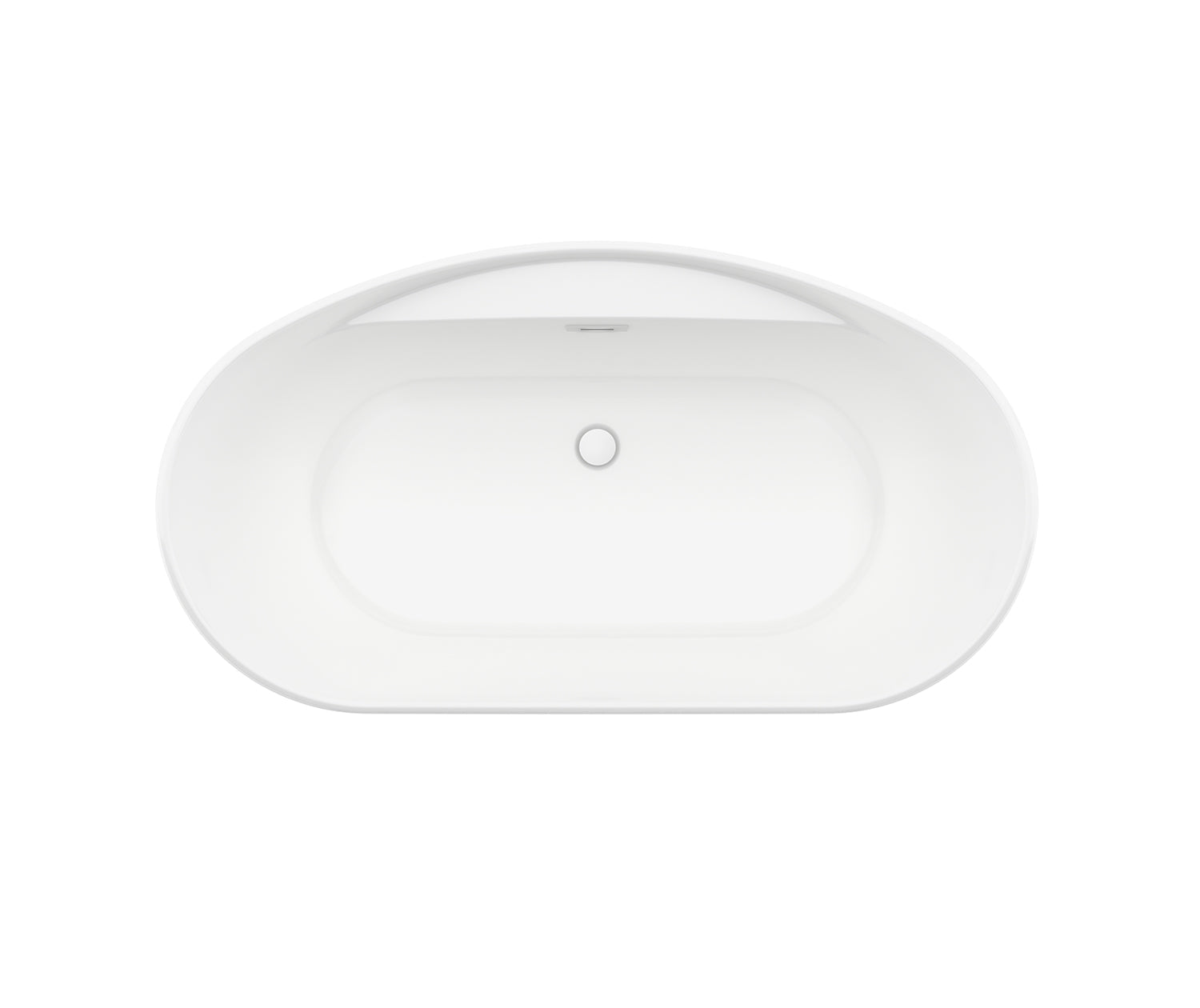 Suna 58 x 32 AcrylX Freestanding Center Drain Bathtub in White with White Skirt - Plumbing Market