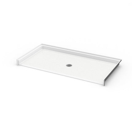 Outlook Base 4836 AcrylX Alcove Shower Base with Center Drain in White - Plumbing Market