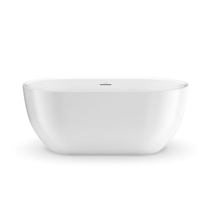 Tosca 5932 Acrylic Freestanding Center Drain Bathtub in White with White Skirt - Plumbing Market
