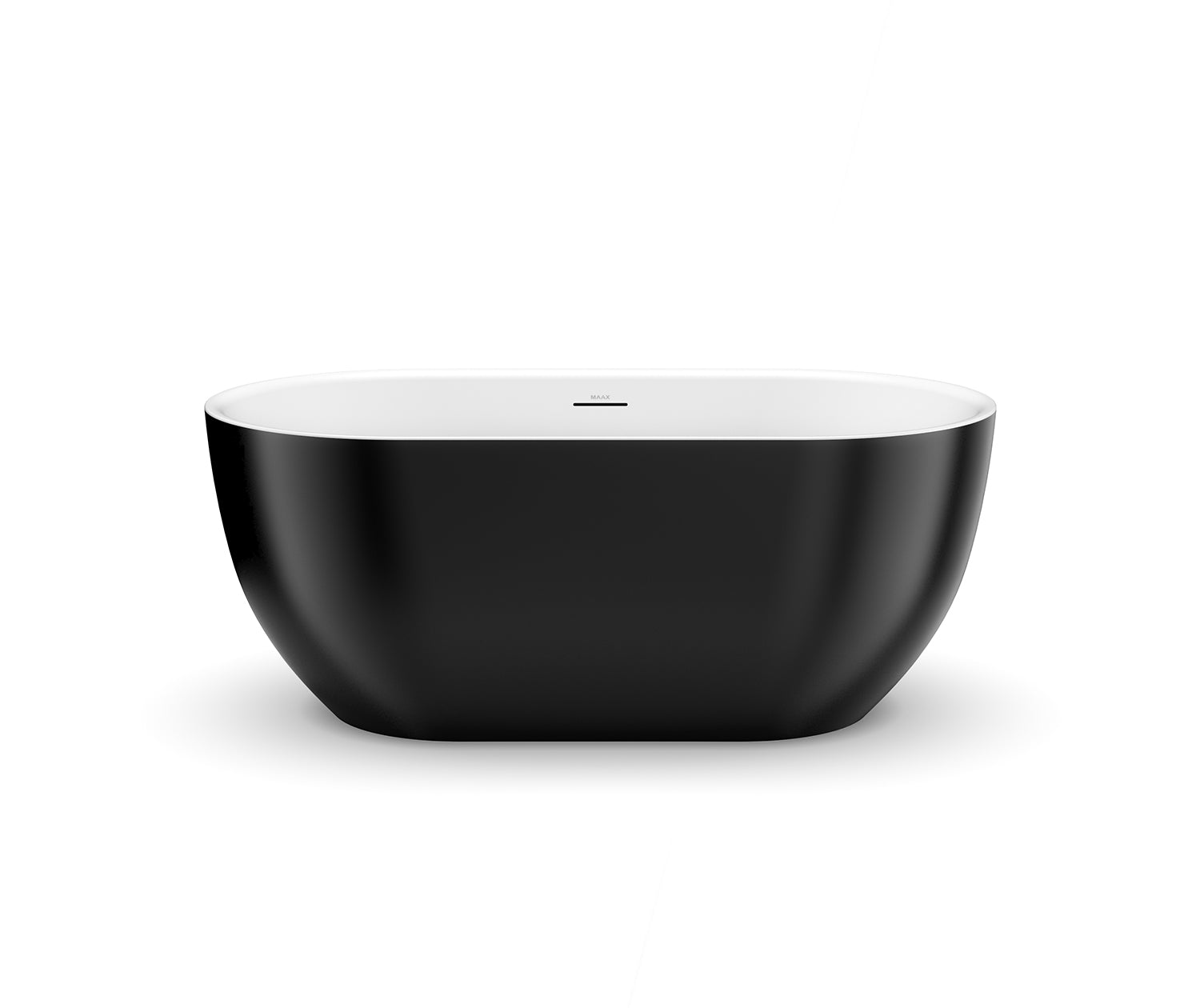 Tosca 5932 Acrylic Freestanding Center Drain Bathtub in White with Black Skirt - Plumbing Market