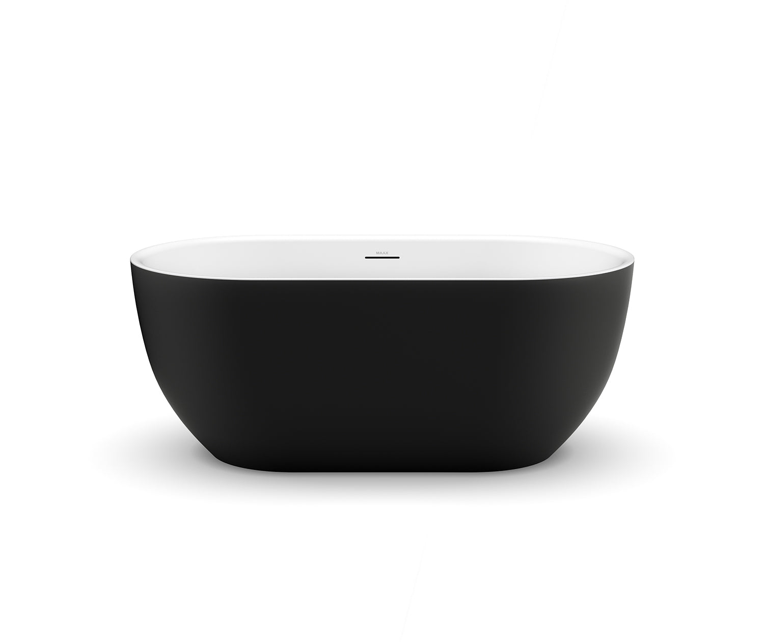 Tosca Matte 5932 Acrylic Freestanding Center Drain Bathtub in Matte White with Matte Black Skirt - Plumbing Market