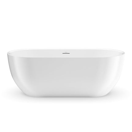 Tosca 6732 Acrylic Freestanding Center Drain Bathtub in White with White Skirt - Plumbing Market