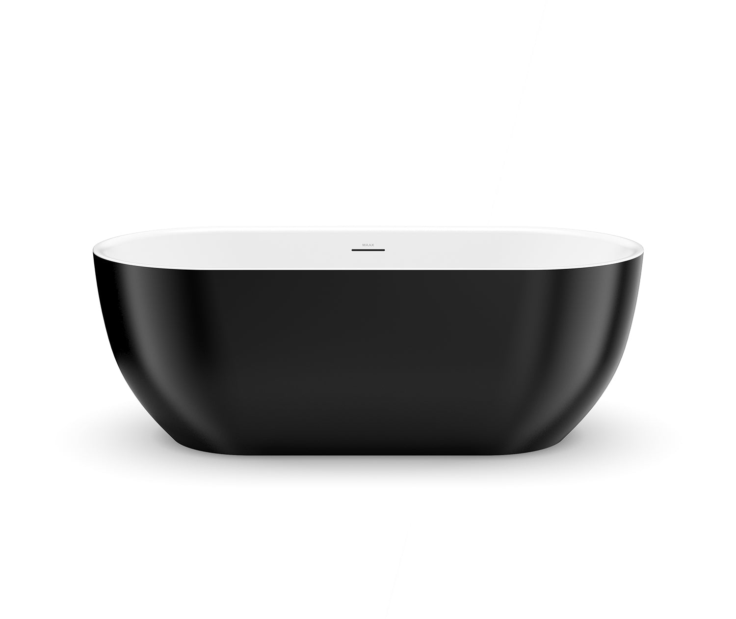 Tosca 6732 Acrylic Freestanding Center Drain Bathtub in White with Black Skirt - Plumbing Market