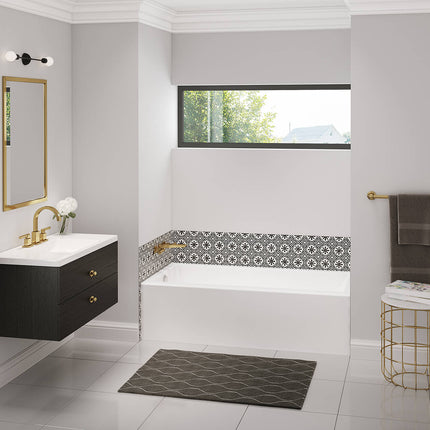 Bosca Access 6030 AFR Acrylic Alcove Left-Hand Drain Bathtub in White - Plumbing Market