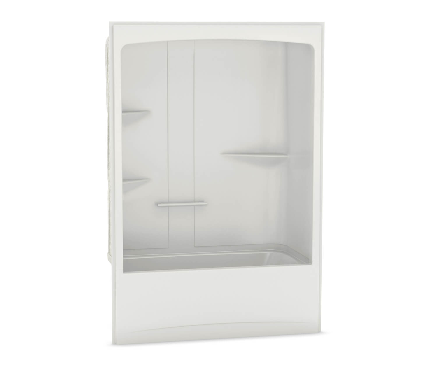 Allia TSR-6032 Acrylic Alcove Left-Hand Drain One-Piece Tub Shower in White - Plumbing Market