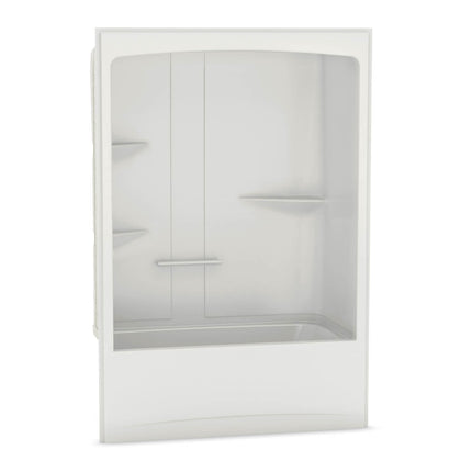 Allia TSR-6032 Acrylic Alcove Left-Hand Drain One-Piece Tub Shower in White - Plumbing Market