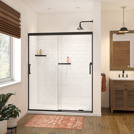 Versaline 6036 Composite Glue-up Four-Piece Shower Wall Kit in Subway White - Plumbing Market