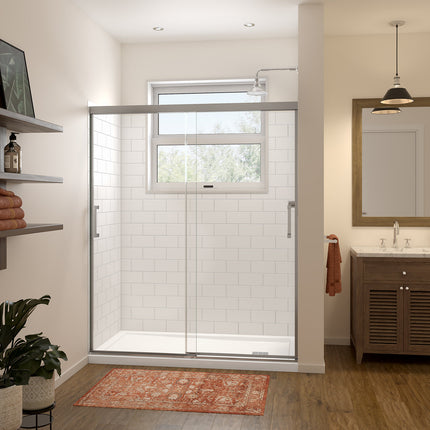 Versaline 6036 Composite Glue-up Four-Piece Shower Wall Kit in Subway White - Plumbing Market