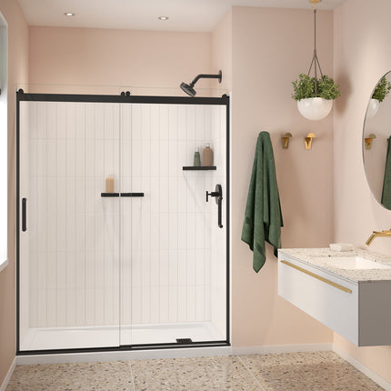 Versaline 6036 Composite Glue-up Four-Piece Shower Wall Kit in Vertical White - Plumbing Market