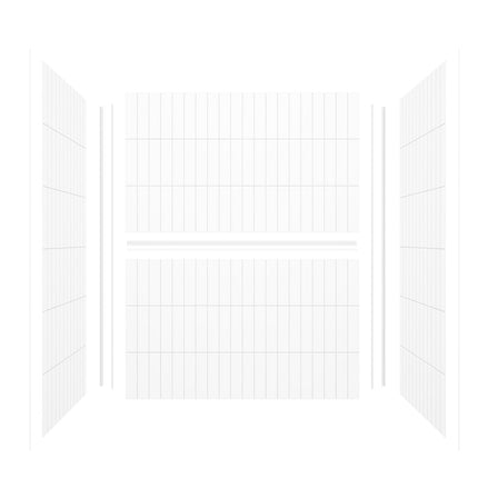 Versaline 6036 Composite Glue-up Four-Piece Shower Wall Kit in Vertical White - Plumbing Market