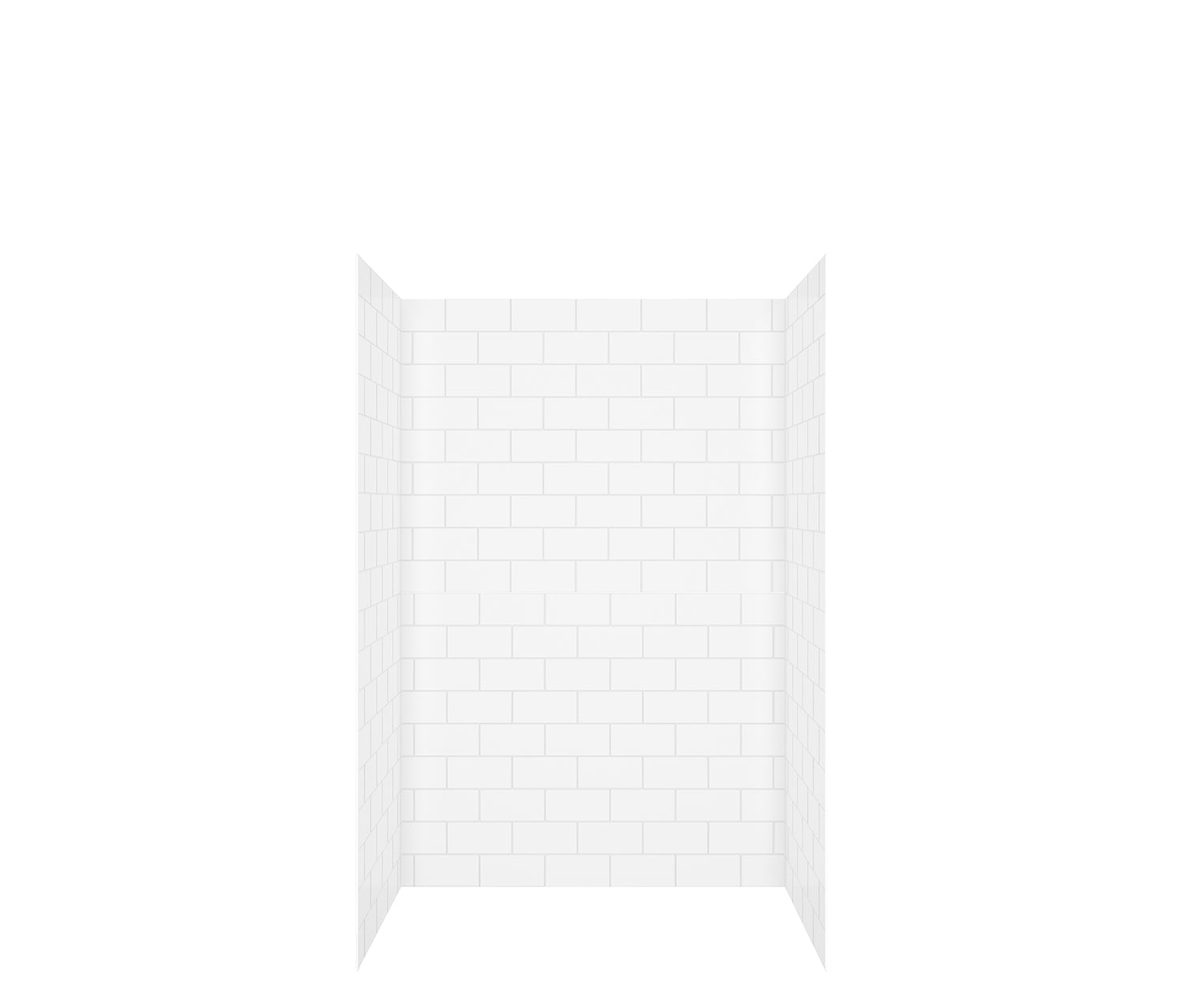 Versaline 4836 Composite Glue-up Four-Piece Shower Wall Kit in Subway White - Plumbing Market