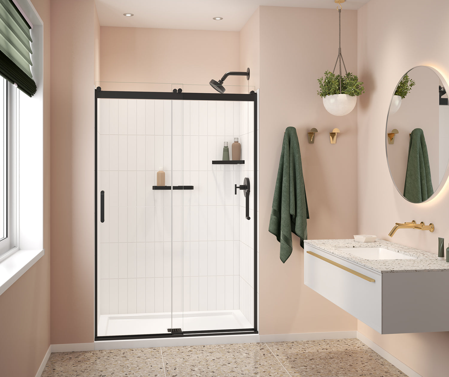 Versaline 48 in. Alcove Wall Kit - Vertical in White - Plumbing Market