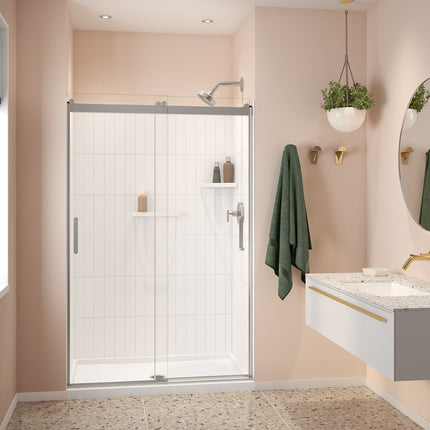 Versaline 48 in. Alcove Wall Kit - Vertical in White - Plumbing Market